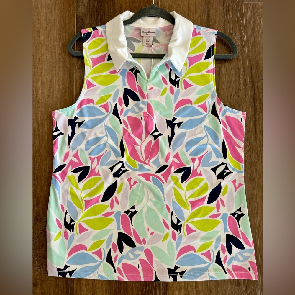 NWT Tommy Bahama Tropical Sleeveless Golf Top - Size XL
